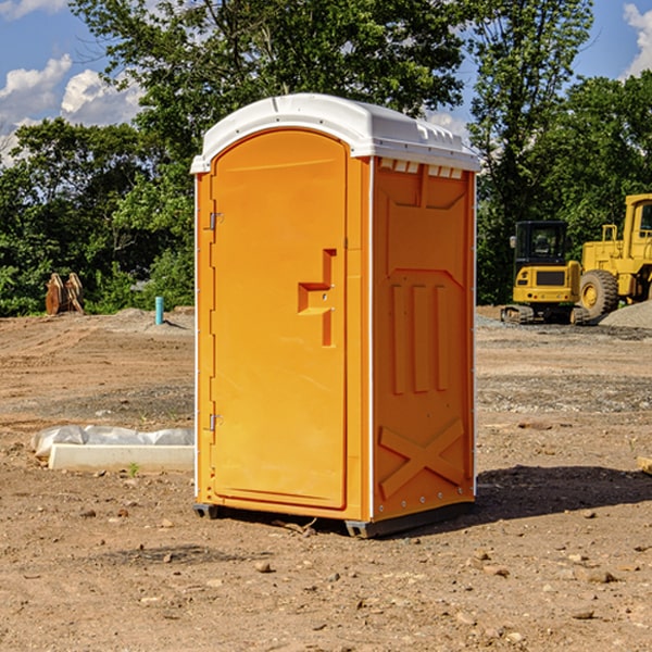 how often are the portable restrooms cleaned and serviced during a rental period in Mount Vision